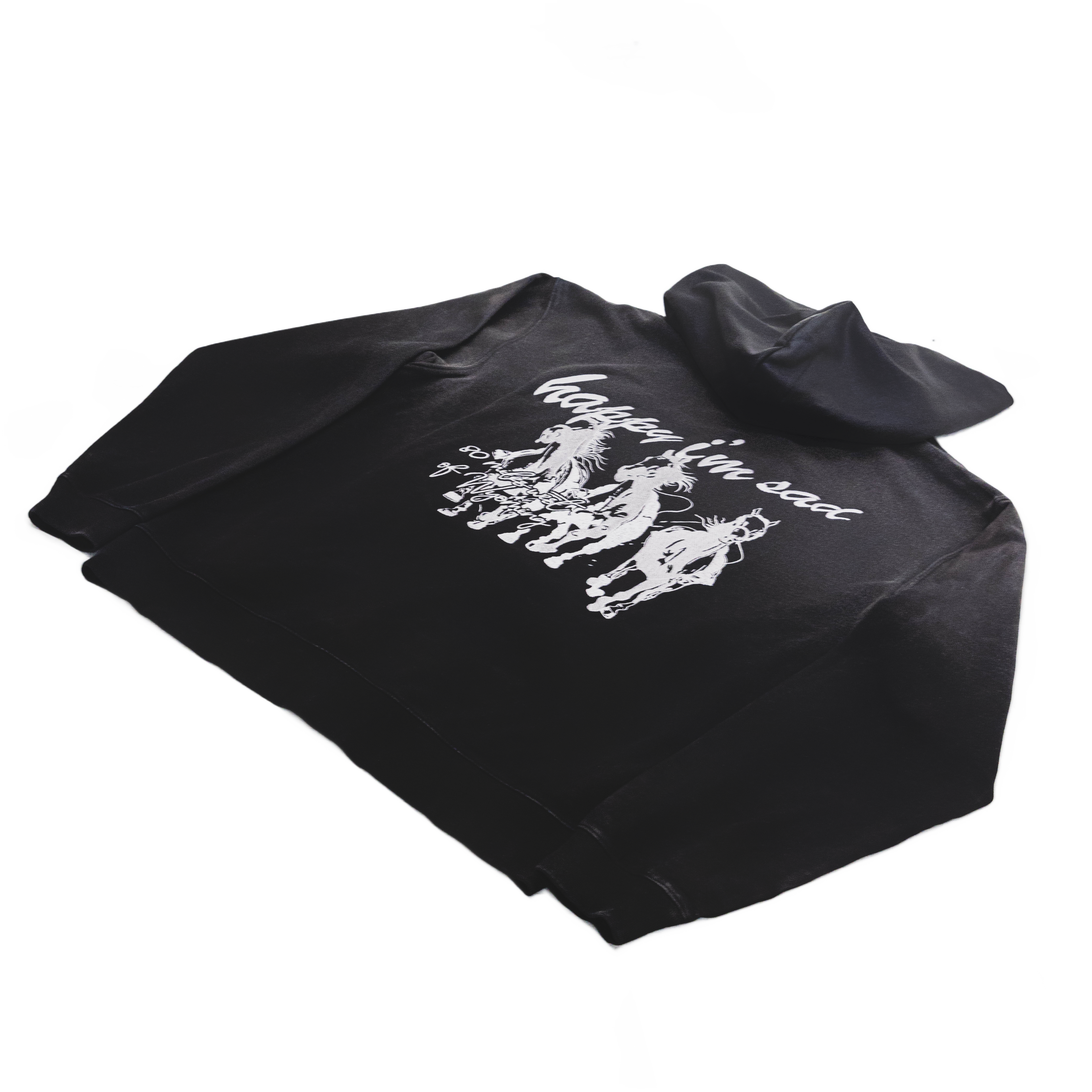 80 Miles West Black Zip Up Hoodie