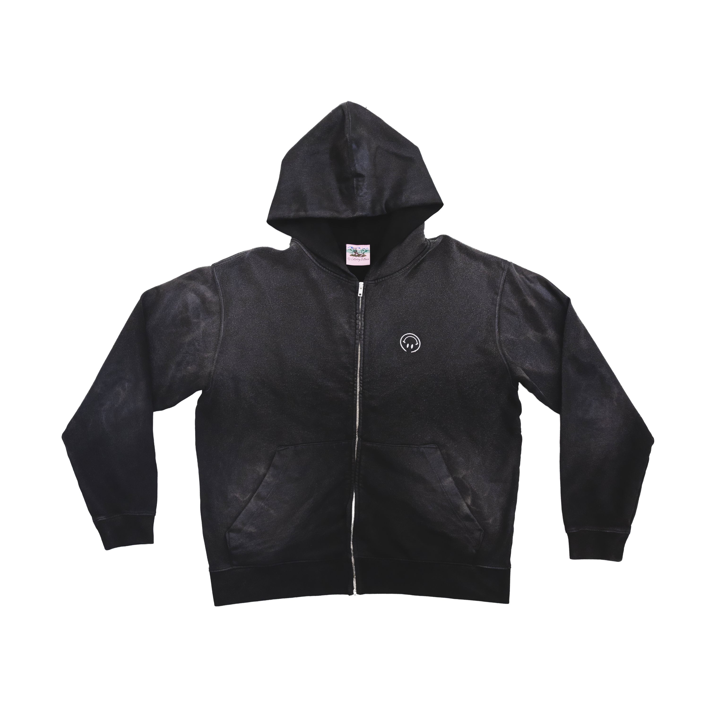80 Miles West Black Zip Up Hoodie